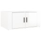 vidaXL Mesa de centro madera contrachapada blanco brillo 80x50x36 cm vidaXL Mesa de centro madera contrachapada blanco brillo 80x50x36 cm