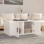 vidaXL Mesa de centro madera contrachapada blanco brillo 80x50x36 cm vidaXL Mesa de centro madera contrachapada blanco brillo 80x50x36 cm