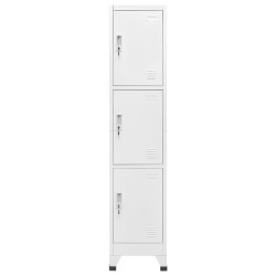 vidaXL Armario taquilla con 3 compartimentos 38x45x180 cm  