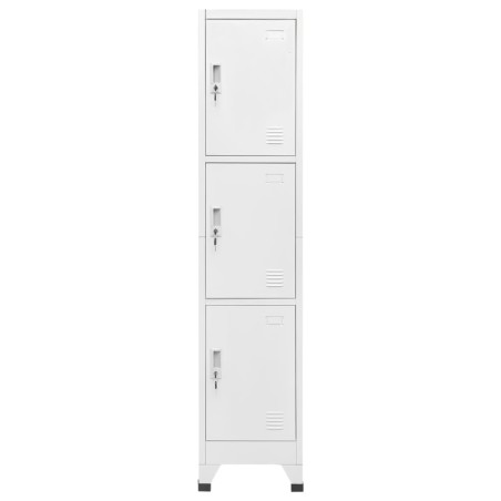 vidaXL Armario taquilla con 3 compartimentos 38x45x180 cm  
