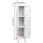 vidaXL Armario taquilla con 3 compartimentos 38x45x180 cm vidaXL Armario taquilla con 3 compartimentos 38x45x180 cm