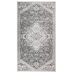 vidaXL Alfombra de exterior tejido plano gris claro 115x170 cm