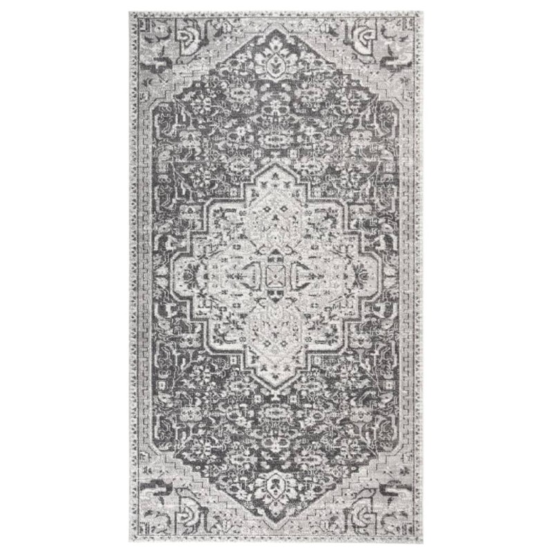 vidaXL Alfombra de exterior tejido plano gris claro 115x170 cm vidaXL Alfombra de exterior tejido plano gris claro 115x170 cm