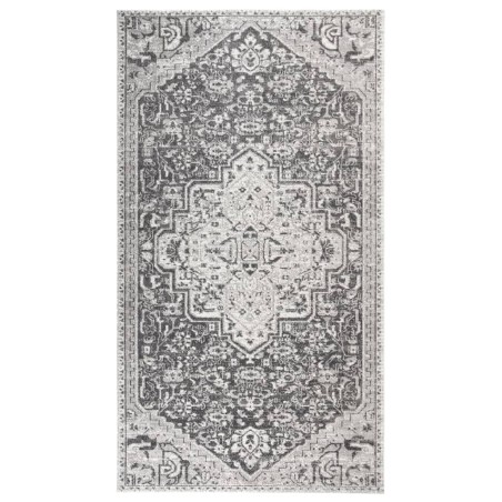 vidaXL Alfombra de exterior tejido plano gris claro 115x170 cm
