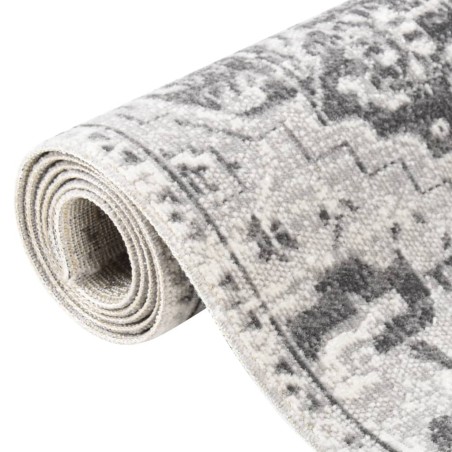 vidaXL Alfombra de exterior tejido plano gris claro 115x170 cm