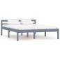 vidaXL Estructura de cama de madera maciza de pino gris 140x200 cm vidaXL Estructura de cama de madera maciza de pino gris 140x200 cm
