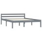 vidaXL Estructura de cama de madera maciza de pino gris 140x200 cm vidaXL Estructura de cama de madera maciza de pino gris 140x200 cm