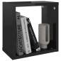vidaXL Estantes cubo de pared 6 unidades negro brillo 26x15x26 cm vidaXL Estantes cubo de pared 6 unidades negro brillo 26x15x26 cm