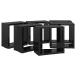 vidaXL Estantes cubo de pared 6 unidades negro brillo 26x15x26 cm vidaXL Estantes cubo de pared 6 unidades negro brillo 26x15x26 cm