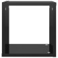 vidaXL Estantes cubo de pared 6 unidades negro brillo 26x15x26 cm vidaXL Estantes cubo de pared 6 unidades negro brillo 26x15x26 cm