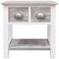 vidaXL Mesa auxiliar madera de Paulownia gris 40x40x40 cm vidaXL Mesa auxiliar madera de Paulownia gris 40x40x40 cm