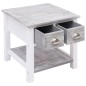 vidaXL Mesa auxiliar madera de Paulownia gris 40x40x40 cm vidaXL Mesa auxiliar madera de Paulownia gris 40x40x40 cm