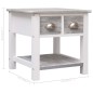 vidaXL Mesa auxiliar madera de Paulownia gris 40x40x40 cm vidaXL Mesa auxiliar madera de Paulownia gris 40x40x40 cm