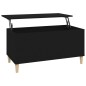 vidaXL Mesa de centro madera contrachapada negro 90x44,5x45 cm vidaXL Mesa de centro madera contrachapada negro 90x44,5x45 cm