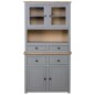 vidaXL Aparador madera maciza pino estilo Panamá gris 93x40,5x180 cm