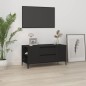 vidaXL Mueble para TV madera contrachapada negro 102x44,5x50 cm vidaXL Mueble para TV madera contrachapada negro 102x44,5x50 cm