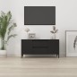 vidaXL Mueble para TV madera contrachapada negro 102x44,5x50 cm vidaXL Mueble para TV madera contrachapada negro 102x44,5x50 cm