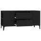 vidaXL Mueble para TV madera contrachapada negro 102x44,5x50 cm vidaXL Mueble para TV madera contrachapada negro 102x44,5x50 cm