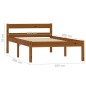 vidaXL Estructura de cama madera maciza pino marrón miel 100x200 cm vidaXL Estructura de cama madera maciza pino marrón miel 100x200 cm