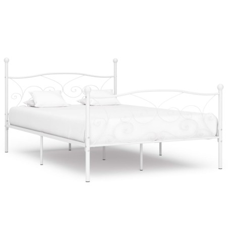 vidaXL Estructura de cama con somier metal blanco 160x200 cm