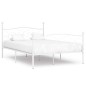 vidaXL Estructura de cama con somier metal blanco 160x200 cm vidaXL Estructura de cama con somier metal blanco 160x200 cm