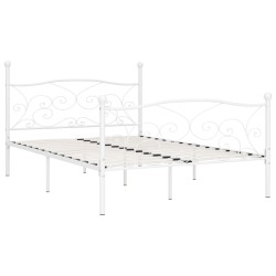 vidaXL Estructura de cama con somier metal blanco 160x200 cm