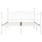 vidaXL Estructura de cama con somier metal blanco 160x200 cm vidaXL Estructura de cama con somier metal blanco 160x200 cm