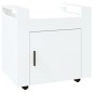 vidaXL Carrito de escritorio contrachapada blanco brillo 60x45x60 cm vidaXL Carrito de escritorio contrachapada blanco brillo 60x45x60 cm