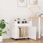 vidaXL Carrito de escritorio contrachapada blanco brillo 60x45x60 cm vidaXL Carrito de escritorio contrachapada blanco brillo 60x45x60 cm