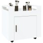 vidaXL Carrito de escritorio contrachapada blanco brillo 60x45x60 cm vidaXL Carrito de escritorio contrachapada blanco brillo 60x45x60 cm