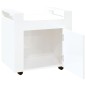 vidaXL Carrito de escritorio contrachapada blanco brillo 60x45x60 cm vidaXL Carrito de escritorio contrachapada blanco brillo 60x45x60 cm
