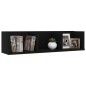 vidaXL Estante de pared para CD madera contrachapada negro 75x18x18cm vidaXL Estante de pared para CD madera contrachapada negro 75x18x18cm