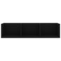 vidaXL Estante de pared para CD madera contrachapada negro 75x18x18cm vidaXL Estante de pared para CD madera contrachapada negro 75x18x18cm