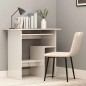 vidaXL Escritorio de madera contrachapada blanco brillo 80x45x74 cm vidaXL Escritorio de madera contrachapada blanco brillo 80x45x74 cm