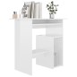 vidaXL Escritorio de madera contrachapada blanco brillo 80x45x74 cm vidaXL Escritorio de madera contrachapada blanco brillo 80x45x74 cm