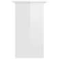 vidaXL Escritorio de madera contrachapada blanco brillo 80x45x74 cm vidaXL Escritorio de madera contrachapada blanco brillo 80x45x74 cm