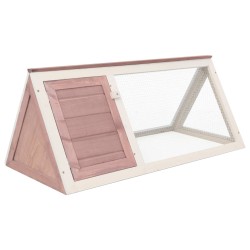vidaXL Conejera jaula de animales de madera marrón