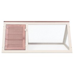 vidaXL Conejera jaula de animales de madera marrón