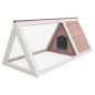 vidaXL Conejera jaula de animales de madera marrón