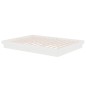 vidaXL Estructura de cama madera maciza doble blanca 135x190cm vidaXL Estructura de cama madera maciza doble blanca 135x190cm