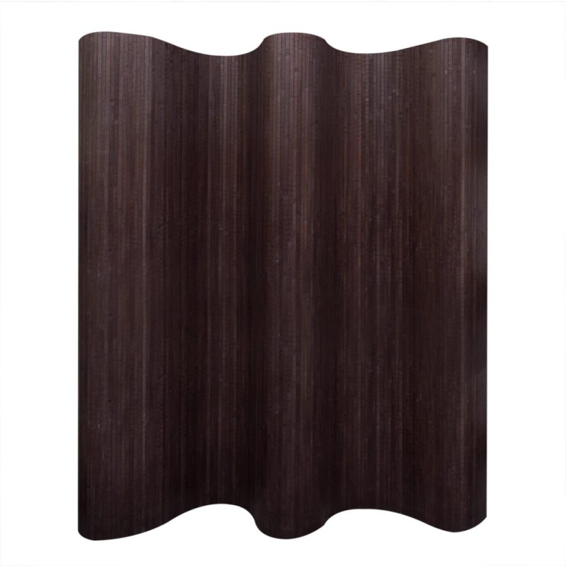 vidaXL Biombo divisor bambú marrón oscuro 250x165 cm vidaXL Biombo divisor bambú marrón oscuro 250x165 cm