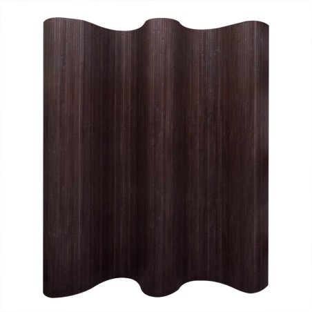 vidaXL Biombo divisor bambú marrón oscuro 250x165 cm