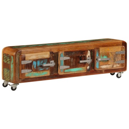 vidaXL Mueble para la TV madera maciza reciclada 120x30x37 cm