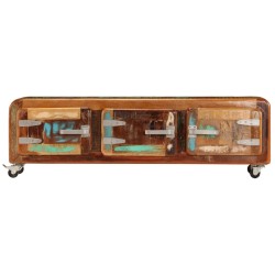 vidaXL Mueble para la TV madera maciza reciclada 120x30x37 cm