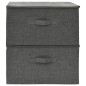 vidaXL Cajas de almacenaje 2 unidades tela gris antracita 43x34x23 cm vidaXL Cajas de almacenaje 2 unidades tela gris antracita 43x34x23 cm