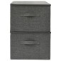 vidaXL Cajas de almacenaje 2 unidades tela gris antracita 43x34x23 cm vidaXL Cajas de almacenaje 2 unidades tela gris antracita 43x34x23 cm