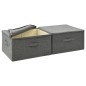 vidaXL Cajas de almacenaje 2 unidades tela gris antracita 43x34x23 cm vidaXL Cajas de almacenaje 2 unidades tela gris antracita 43x34x23 cm