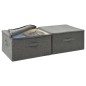 vidaXL Cajas de almacenaje 2 unidades tela gris antracita 43x34x23 cm vidaXL Cajas de almacenaje 2 unidades tela gris antracita 43x34x23 cm