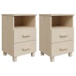 vidaXL Mesitas noche 2 uds HAMAR pino macizo marrón miel 40x35x62 cm vidaXL Mesitas noche 2 uds HAMAR pino macizo marrón miel 40x35x62 cm