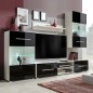 vidaXL Juego de muebles de salón 5 piezas con iluminación LED negro vidaXL Juego de muebles de salón 5 piezas con iluminación LED negro